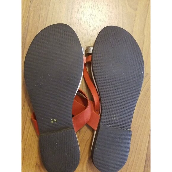El Greco Womens SANDALS Flats Size 8.5 / 39 Orange - Picture 5 of 5